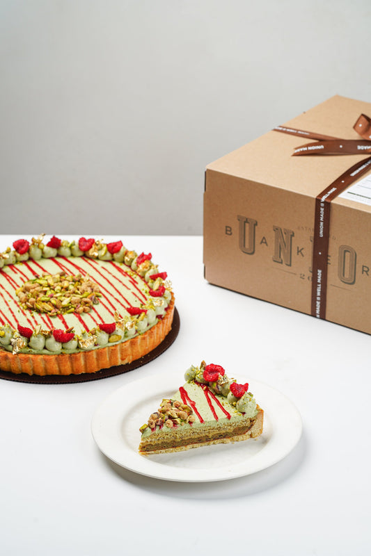 Pistachio Raspberry Pie