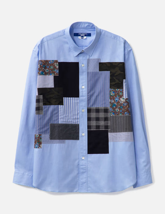 🎁 Patchwork Long Sleeve Shirt (100% off)